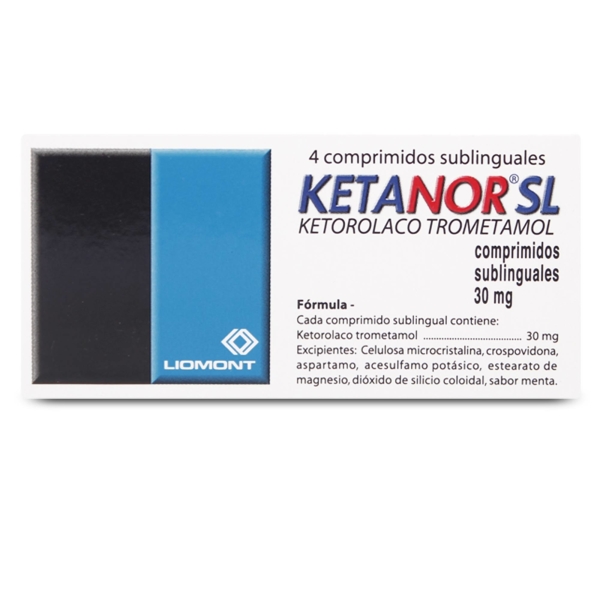 Ketanor-Sl Ketorolaco 30 mg 4 Comprimidos Sub-Lingual – Farmacias Vivas